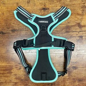 Rabbitgoo Black and Teal Dog Harness